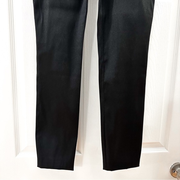 The Row Satin Stretch Slim Leg Ankle Pants Black Flat Front sz 2 - Picture 5 of 9